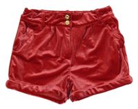 Červené sametové kraťasy Tu