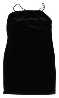 Černé sametové minišaty Shein