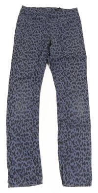 Modro-tmavomodré vzorované džegíny H&M