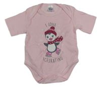 Svetloružové body s tučňákem Smily