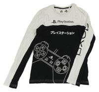 Černo-bílé triko PlayStation