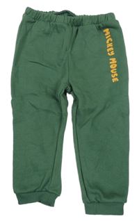 Tmavozelené tepláky s nápisem Primark