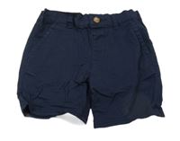 Tmavomodré plátenné kraťasy F&F