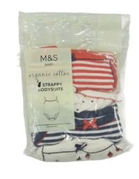 Nové - 4x - 2x pruhované + bílé s puntíky + bílé body s jahůdkami M&S