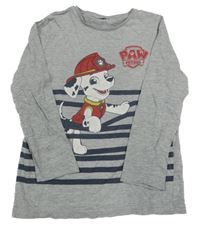 Sivé melírované tričko s Paw Patrol