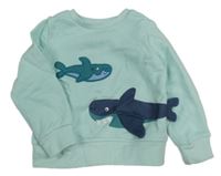 Mátová mikina so žralokom a velrybou zn. Lily & Dan