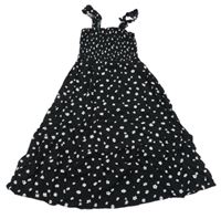 Čierne šaty s bielymi kvety New Look