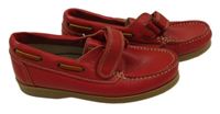 Červené kožené mokasíny NAUTIC vel. 33