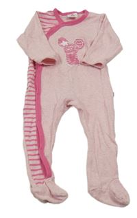 Světlerůžovo-tmavorůžový melírovaný overal s myškou 