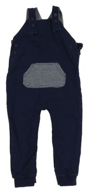 Tmavomodré laclové tepláky s kapsou George