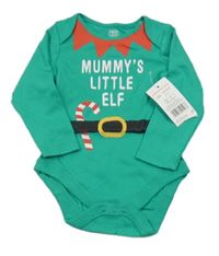 Nové - zelené body s nápisy a lízátkem - elf F&F