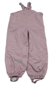 Starorůžové šusťákové nepromokavé laclové podšité kalhoty POCOPIANO