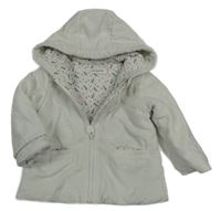 Bílý sametový zateplený kabátek s hviezdičkami a kapucňou ORCHESTRA