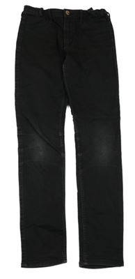 Černé skinny fit teplákové rifle H&M