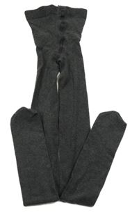 Tmavosivé melírované pančuchy H&M