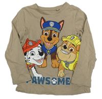 Světlehnědé triko s PAW PATROL C&A