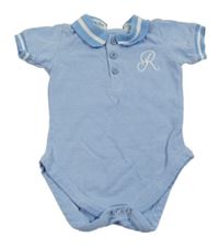 Modré melírované body s písmenkem a límečkem RIVER ISLAND