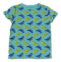 Azurové tričko s dinosaurami Kiki&Koko