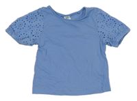 Modré tričko s madeirou Kiki&Koko