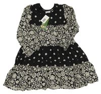 Nové - černo-bílé květované šaty Matalan