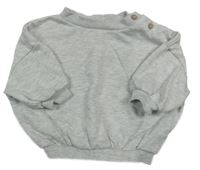 Světlešedá melírovaná oversize mikina George