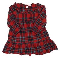 Červeno-kockované šaty s volánikom PRIMARK