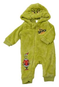 Nové - zelená chlpatá kombinéza s kapucí - Grinch