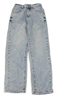 Modré plísňové wide leg rifle se cvočky Denim Co.