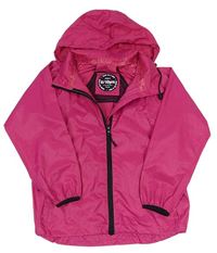 Ružová šušťáková bunda s kapucňou
