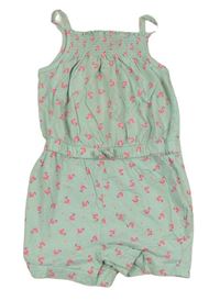 Svetlomodrý letný bavlnený overal s plameňáky Primark