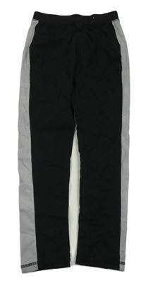 Čierne športové legíny s pruhom