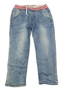 Modré rifle s úpletovým pasom