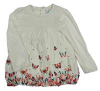Smetanová tunika s motýly a beruškami Topomini