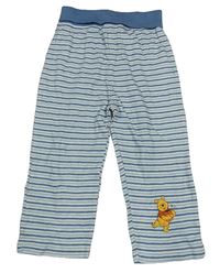 Modro-biele pruhované ľahké tepláky s Púem