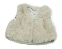 Světlebéžová kožešinová podšitá vesta Miniclub