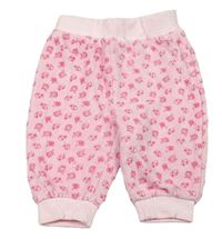 Růžové květované sametové tepláky Ergee