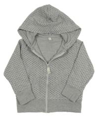 Sivá melírovaná bodkovaná á prepínaci mikina s kapucňou Esprit