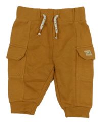 Hnedé cargo tepláky s žebrováním Dopodopo