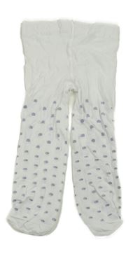 Bílé puntíkaté silonky