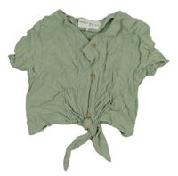 Zelená crop blúzka Lefties