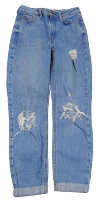 Modré mom rifle s prošoupáním New Look