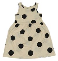 Smotanové bodkovaná é bavlnené šaty H&M
