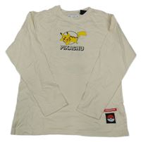 Béžové triko s Pikachu Zara
