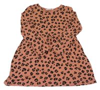 Hnedé vzorované bavlnené šaty H&M