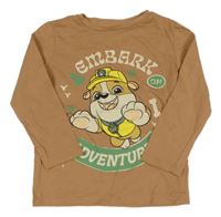 Hnědé triko s Rubblem - Paw Patrol Sinsay