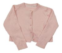 Ružový prepínaci crop sveter s copánkovým vzorom Mothercare