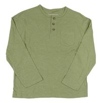 Khaki tričko s gombíkmi Primark