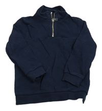 Tmavomodrá rebrovaná mikina Pep&Co