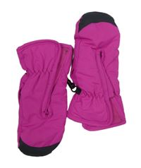 Růžovo-šedé šusťákové zateplené palcové rukavice 