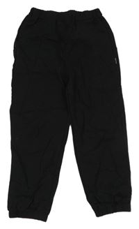 Černé plátěné cuff kalhoty 